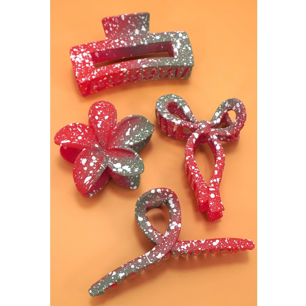 HOLIDAY FROSTED OMBRE HAIR CLAW |  40H1144
