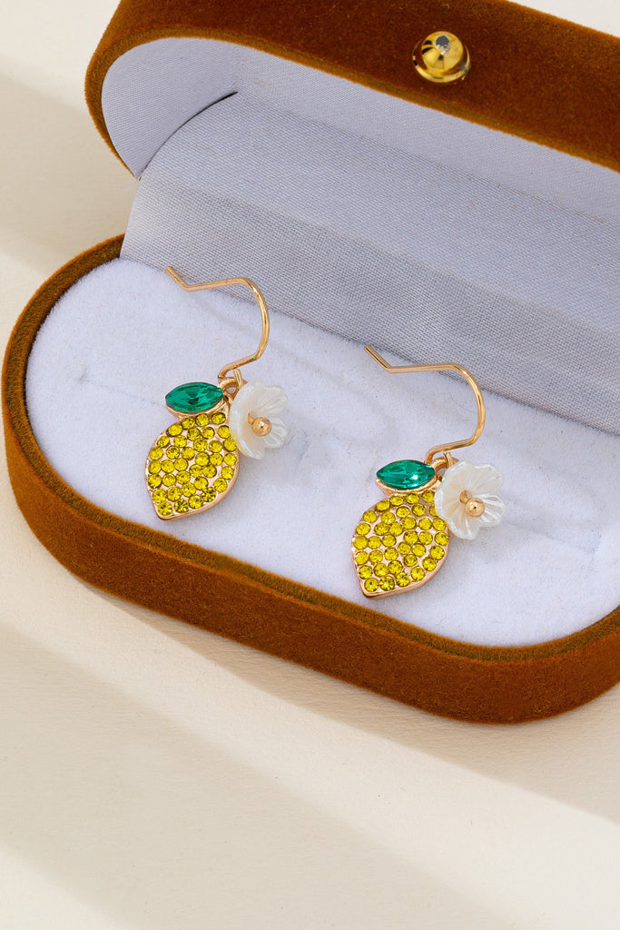 Sparkling Pave Lemon Drop Earrings | 80E62626