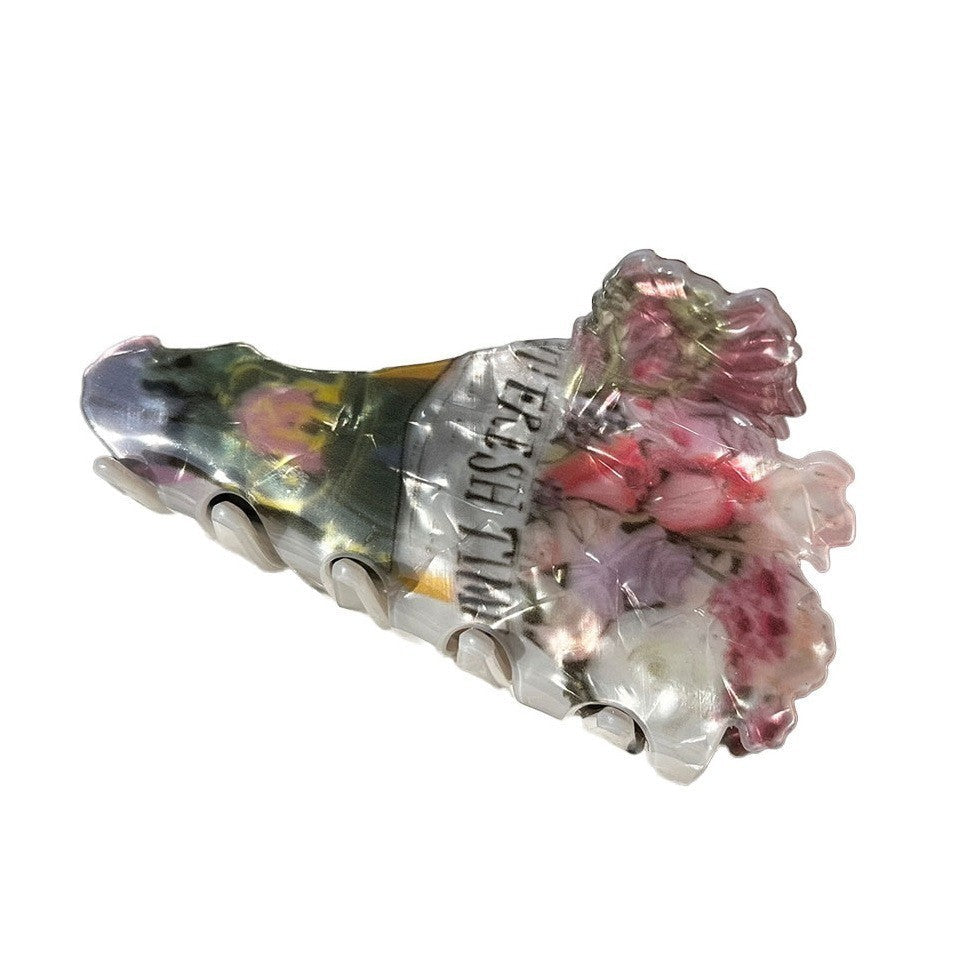 FLOWER BOUQUET & VINTAGE FLOWER TRUCK HAIR CLAW | 40H1150