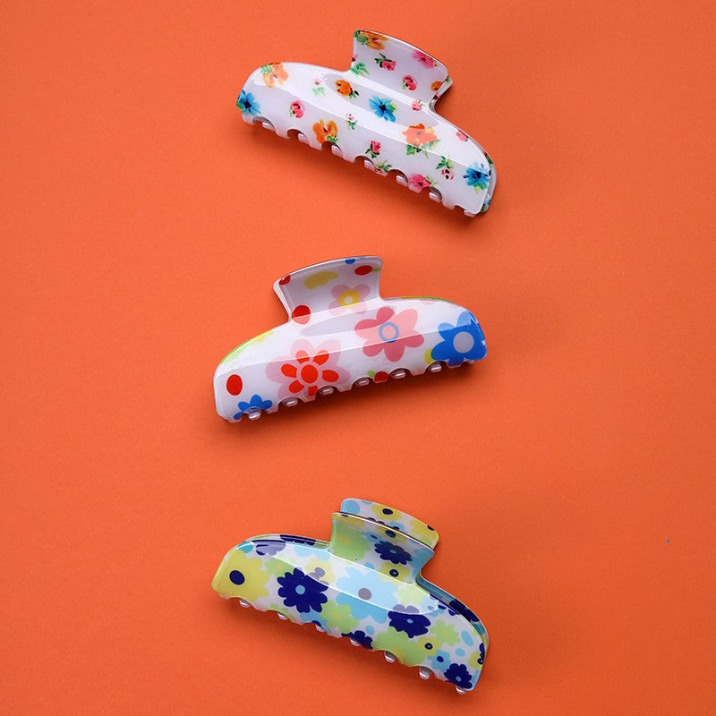 RETRO FLORAL HAIR CLAW CLIPS | 40H1160