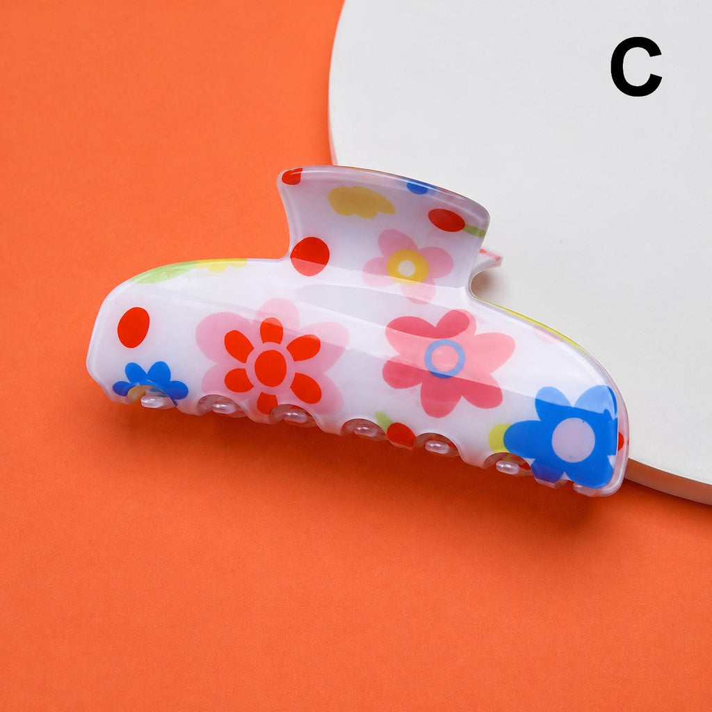 RETRO FLORAL HAIR CLAW CLIPS | 40H1160