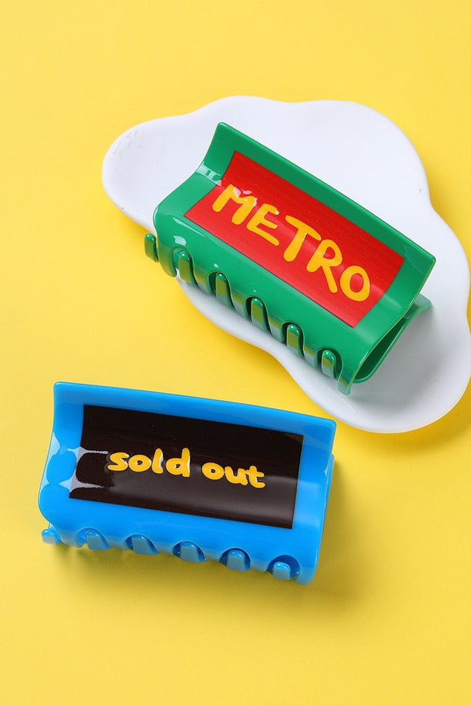 Novelty Metro & Sold Out Acetate Hair Claw Clips | 40H1161