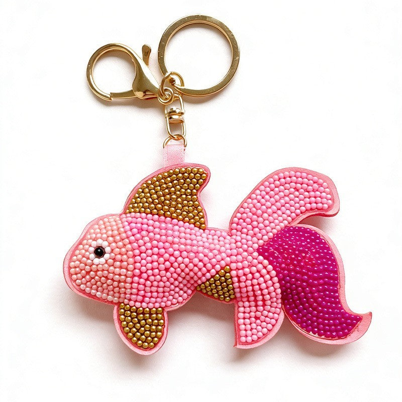 Beaded Fish Seashell Lobster Keychains | 40KC186