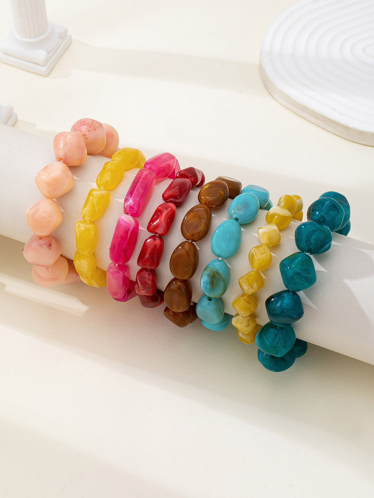 Bohemian Resin Nugget Stretch Bracelet | 80B1868