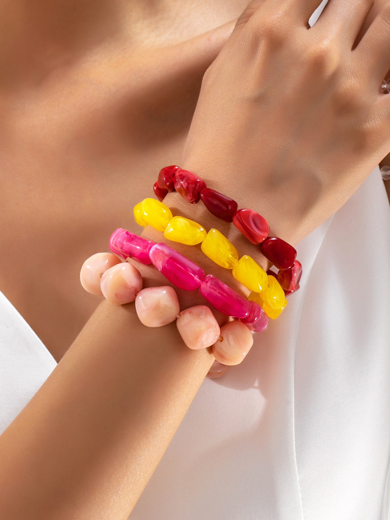 Bohemian Resin Nugget Stretch Bracelet | 80B1868