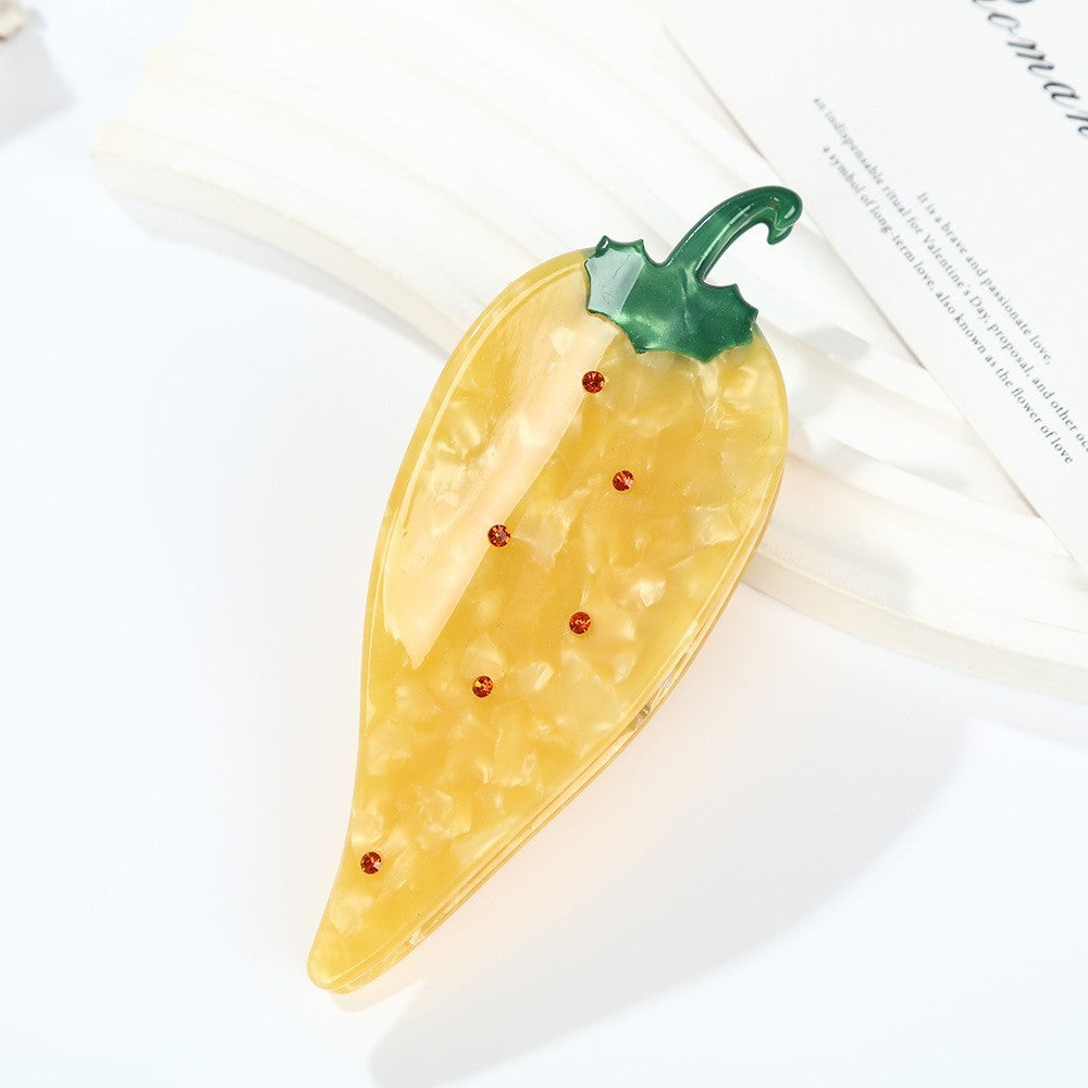 Large Vibrant Chili Pepper Hair Claw Clips | 40H1163