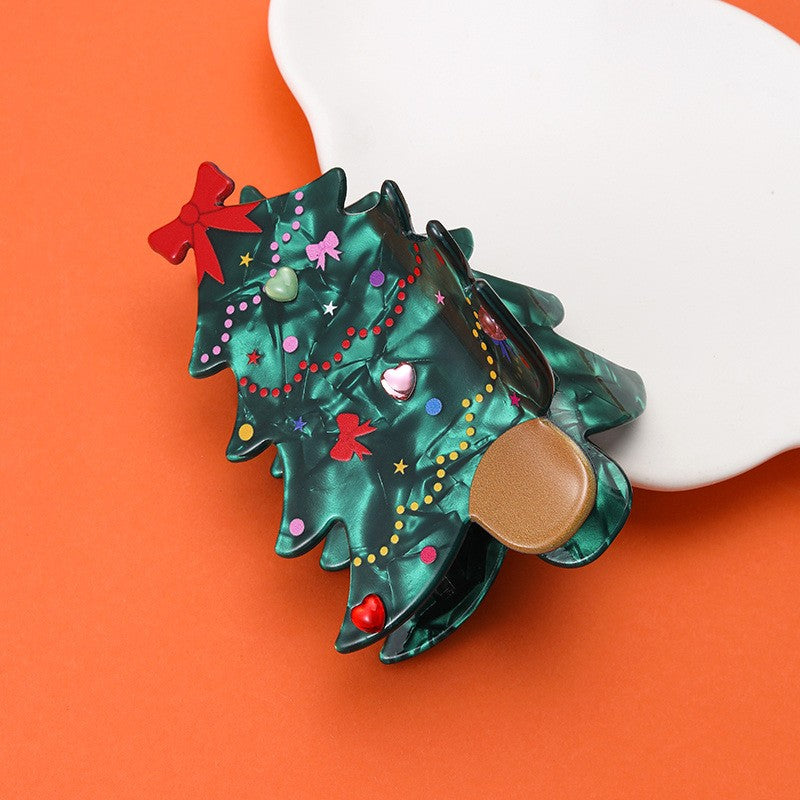 Holiday Gingerbread & Christmas Tree Hair Claw Clip| 40H1236