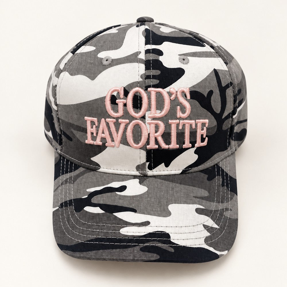 "God's Favorite" Embroidered Graphic Baseball Cap | 40HW769