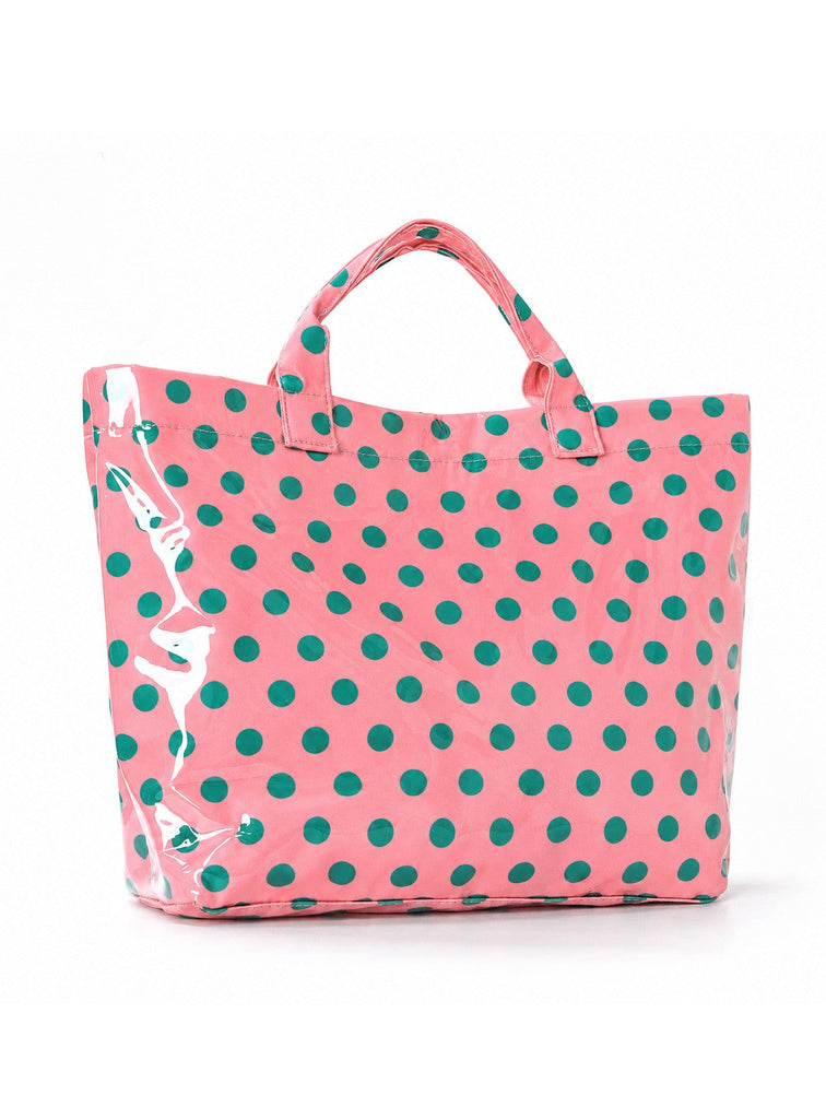 Large Striped Vinyl Tote Bags | 40P636