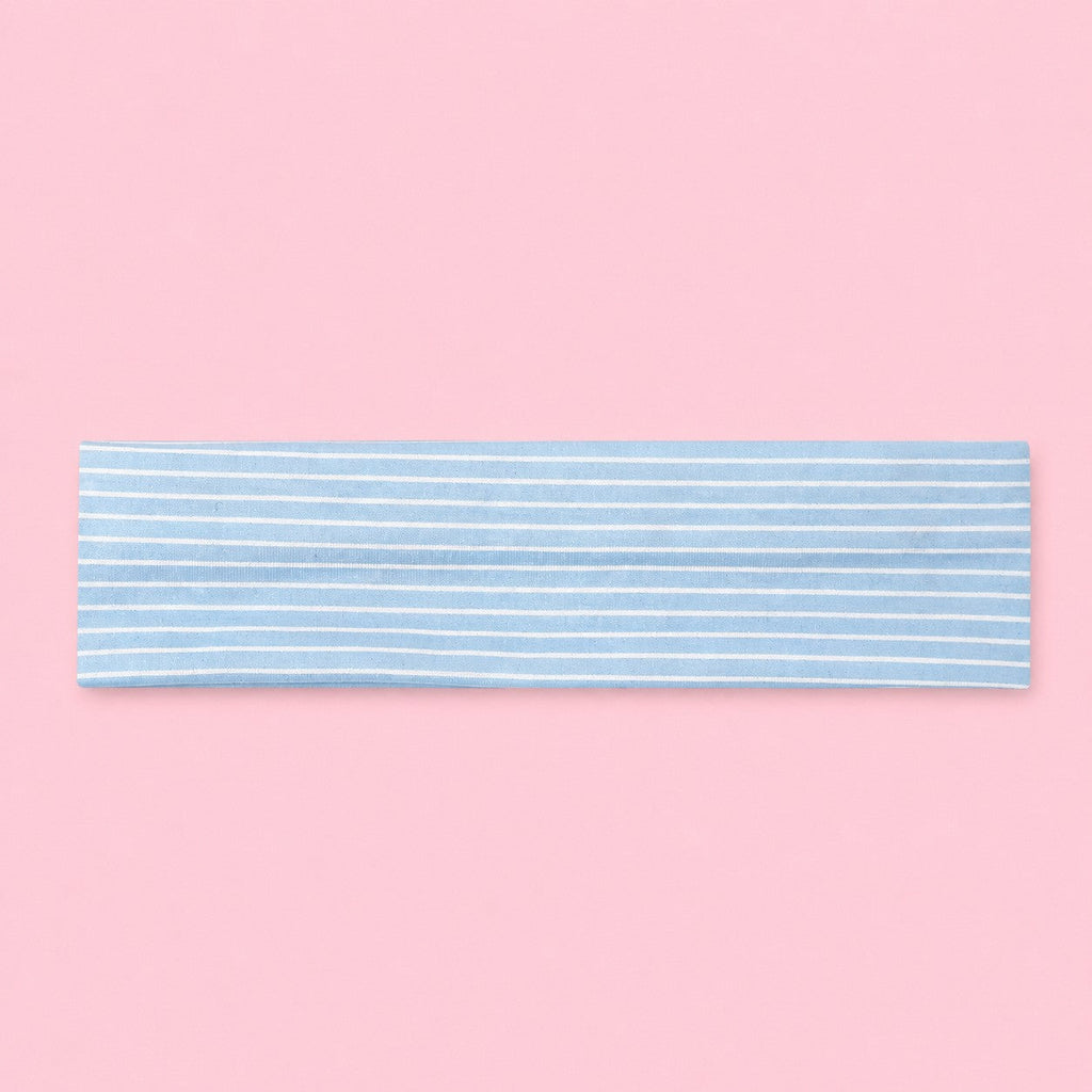 Blue Stripe & Vintage Floral Printed Headband Set | 40HWP602