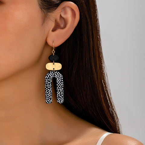 Polka Dot Arch Statement Drop Earrings | 80E63312
