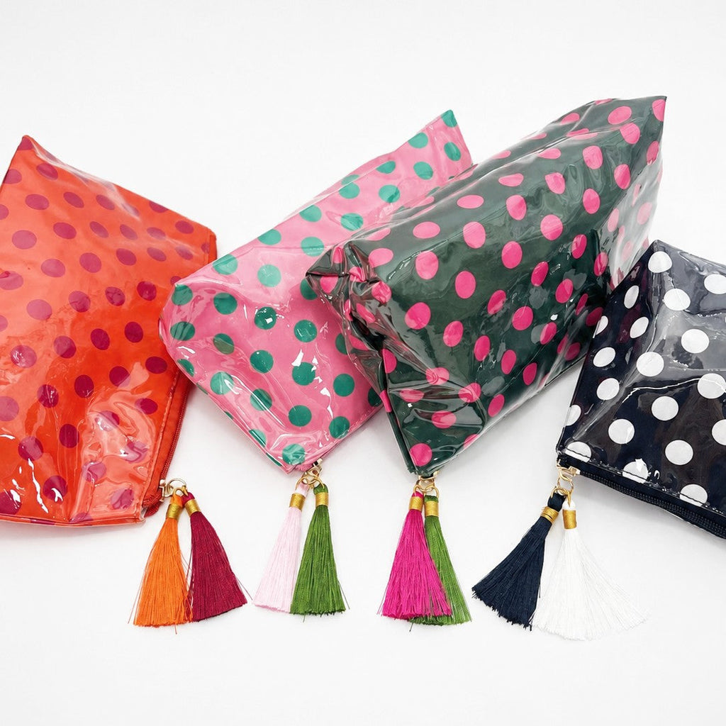POLKA DOT TRAVEL COSMETIC MAKEUP POUCH BAG | 40P641