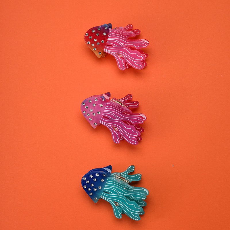 Rhinestone Jellyfish Hair Claw Clips | 40H1180