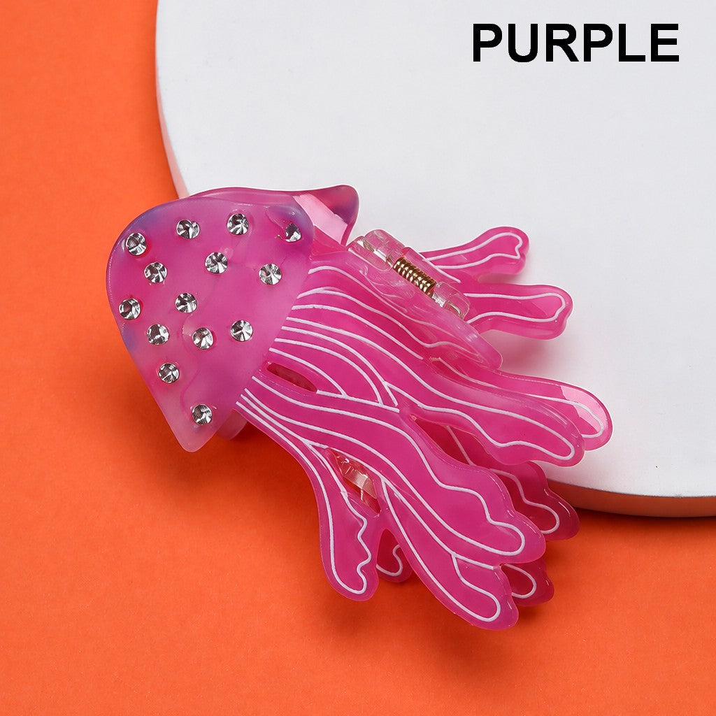 Rhinestone Jellyfish Hair Claw Clips | 40H1180