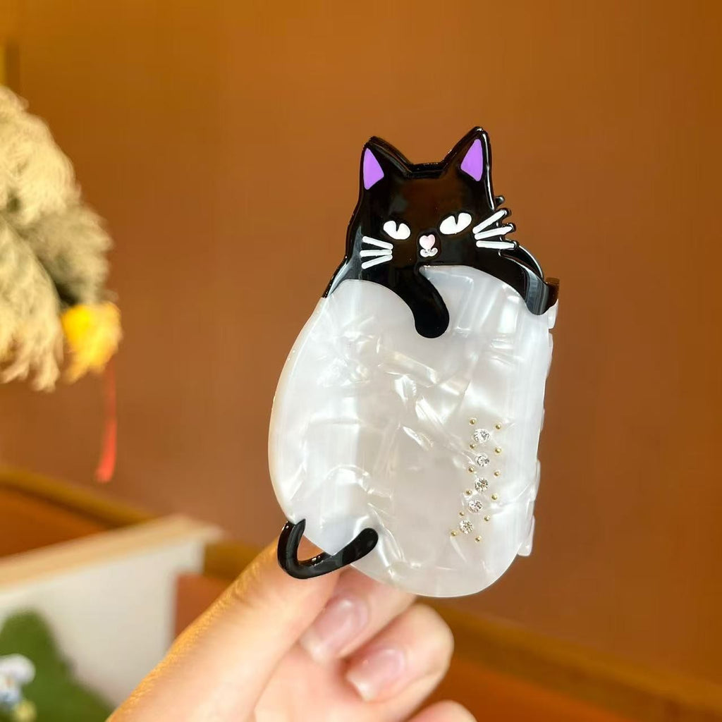 Whimsical Cat Pearlescent Hair Claw Clips | 40H1184