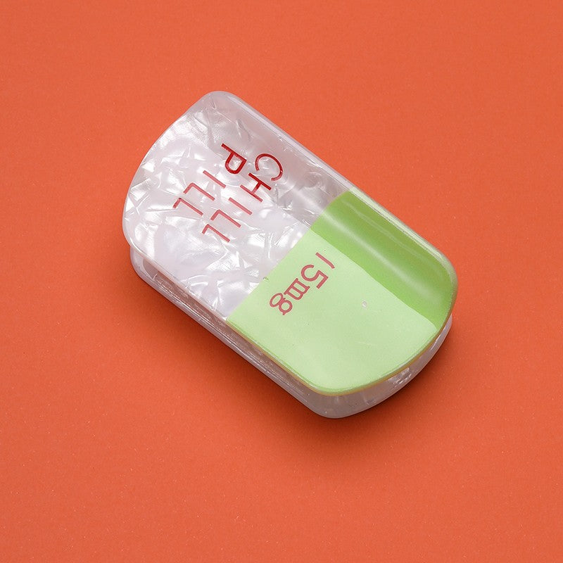 "CHILL PILL" Acetate Hair Claw Clip | 40H1185