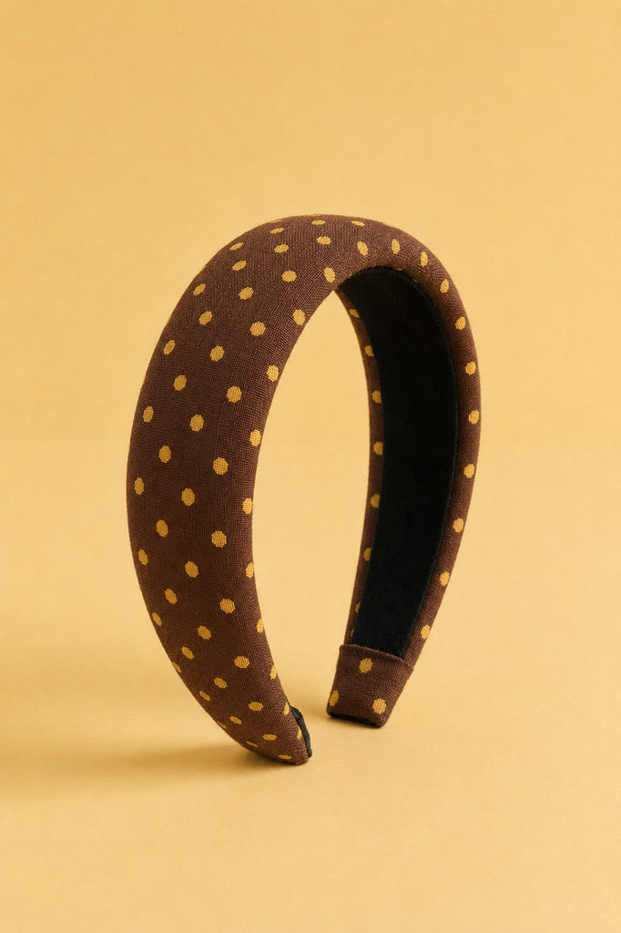 Padded Polka Dot Fabric Headband | 40HB209