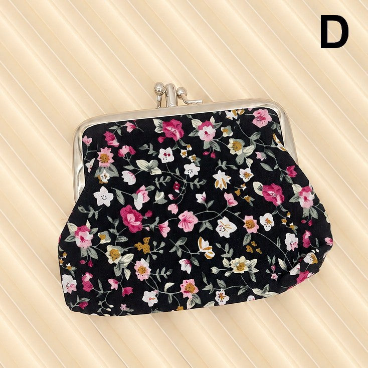 VINTAGE FLORAL KISS LOCK FRAME SMALL WALLET POUCH | 40P647