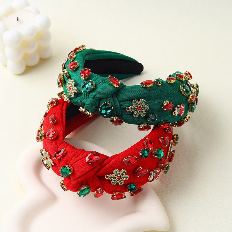 Festive Crystal-Embellished Knotted Headband | 40HB211