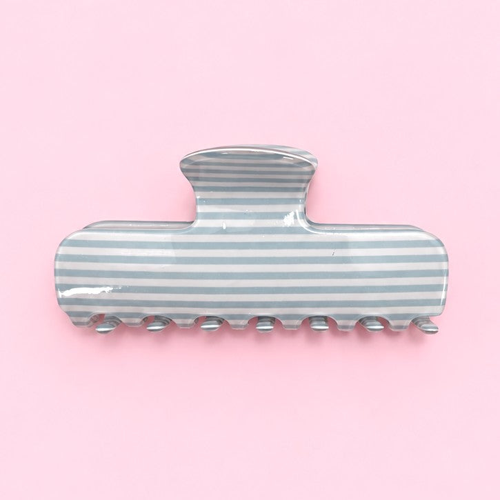 Polka Dot & Striped Flat Rectangle Hair Claw Clips | 40H1200