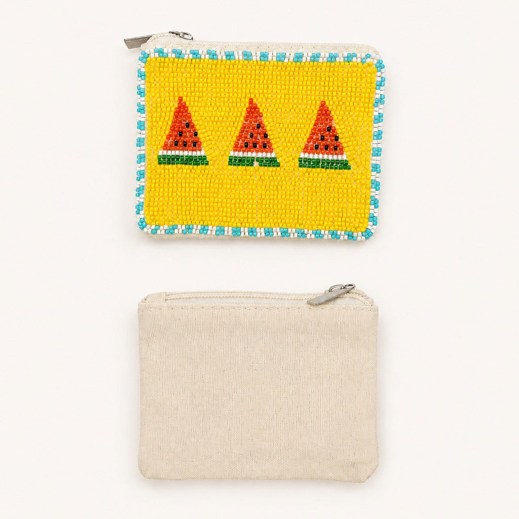 FRUIT SEED BEAD POUCH COIN PURSE | 40P655