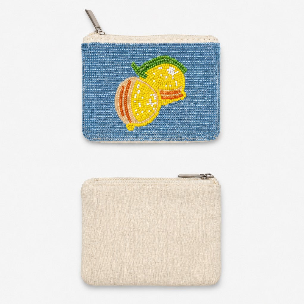 FRUIT SEED BEAD POUCH COIN PURSE | 40P655