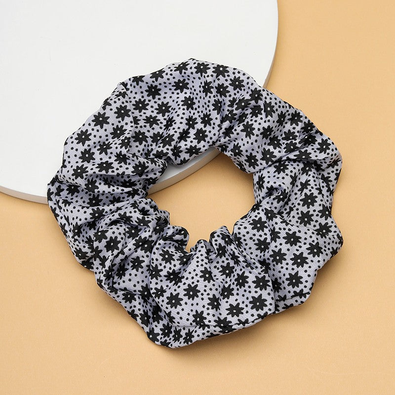 Polka Dot Gingham Checker Floral Scrunchie Set Of 5 | 40S750