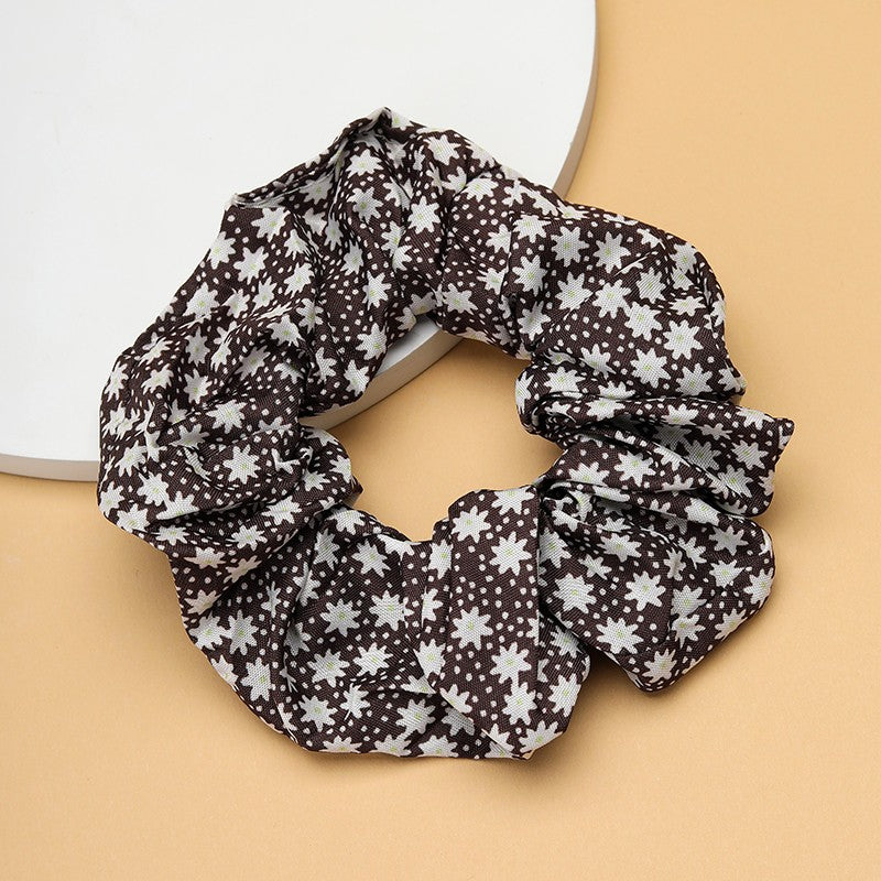 Polka Dot Gingham Checker Floral Scrunchie Set Of 5 | 40S750