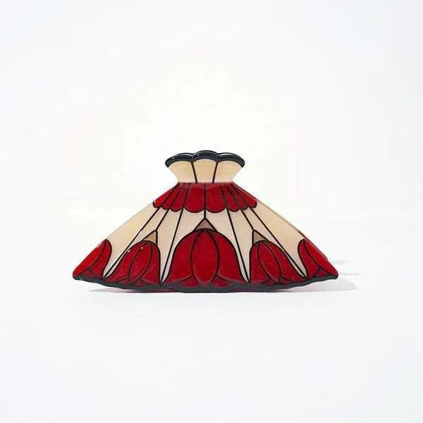 Vintage Stained Glass Lamp Shade Hair Claw Clip | 40H1240