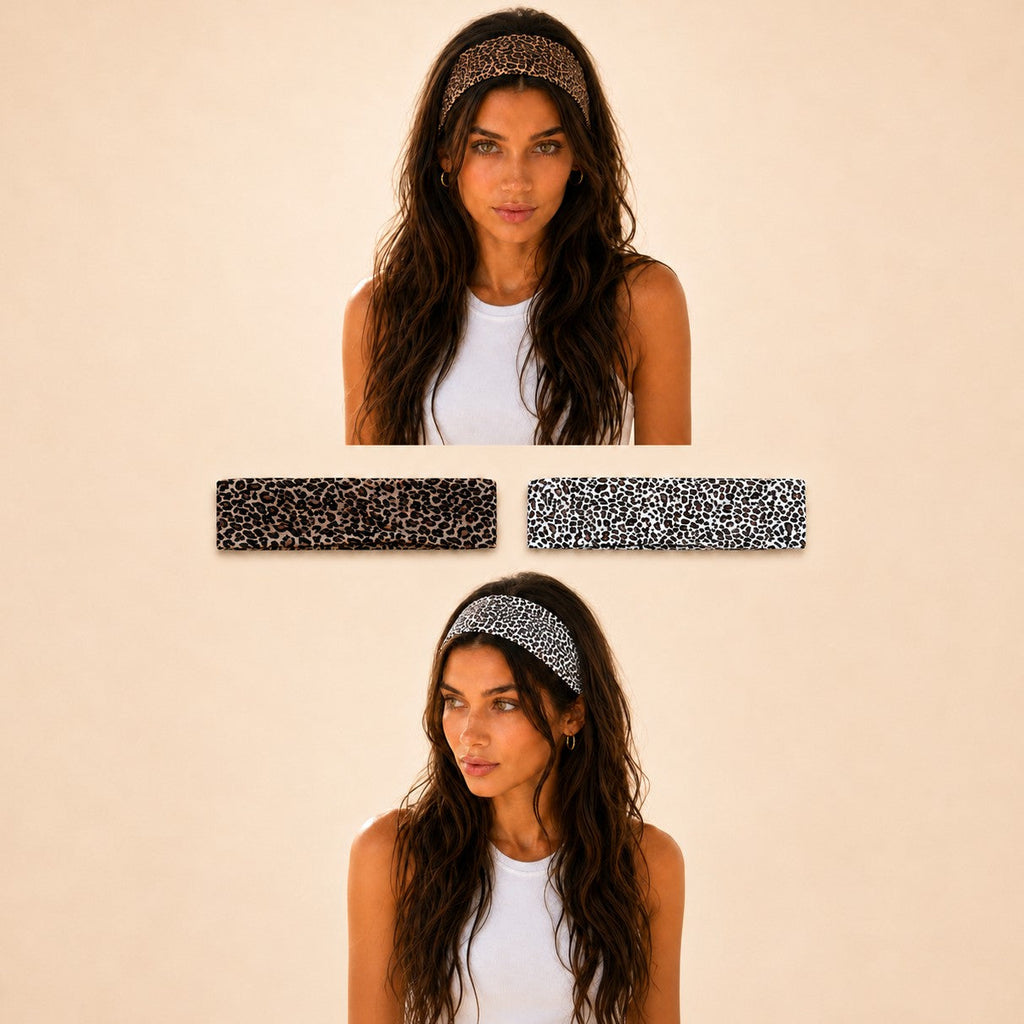 Classic Animal Leopard Headband 2-Pc Set | 40HWP607