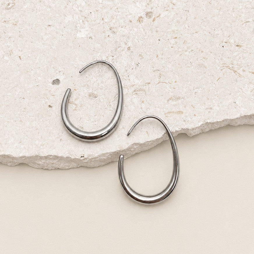 18K STAINLESS STEEL WATERPROOF TARNISH FREE HOOPS| 40E311-SM