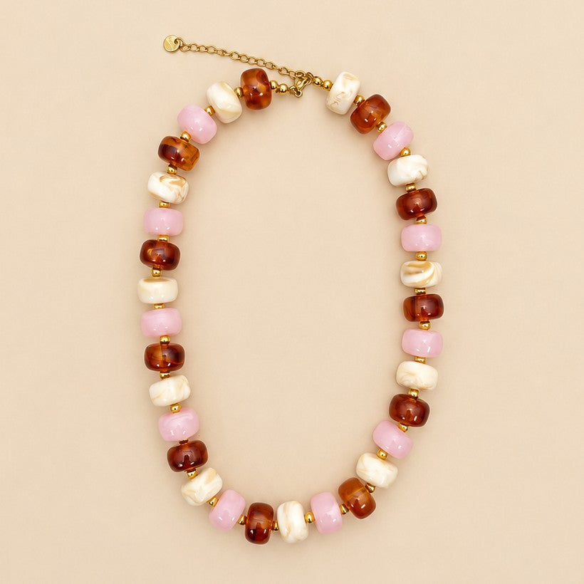 MULTI RESIN BEADED NECKLACE | 40NK9799