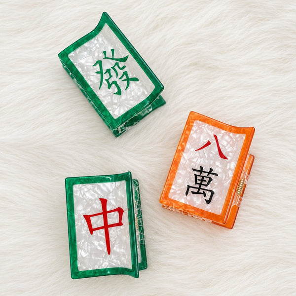 Mahjong Tile Square Hair Claw Clips | 40H1255