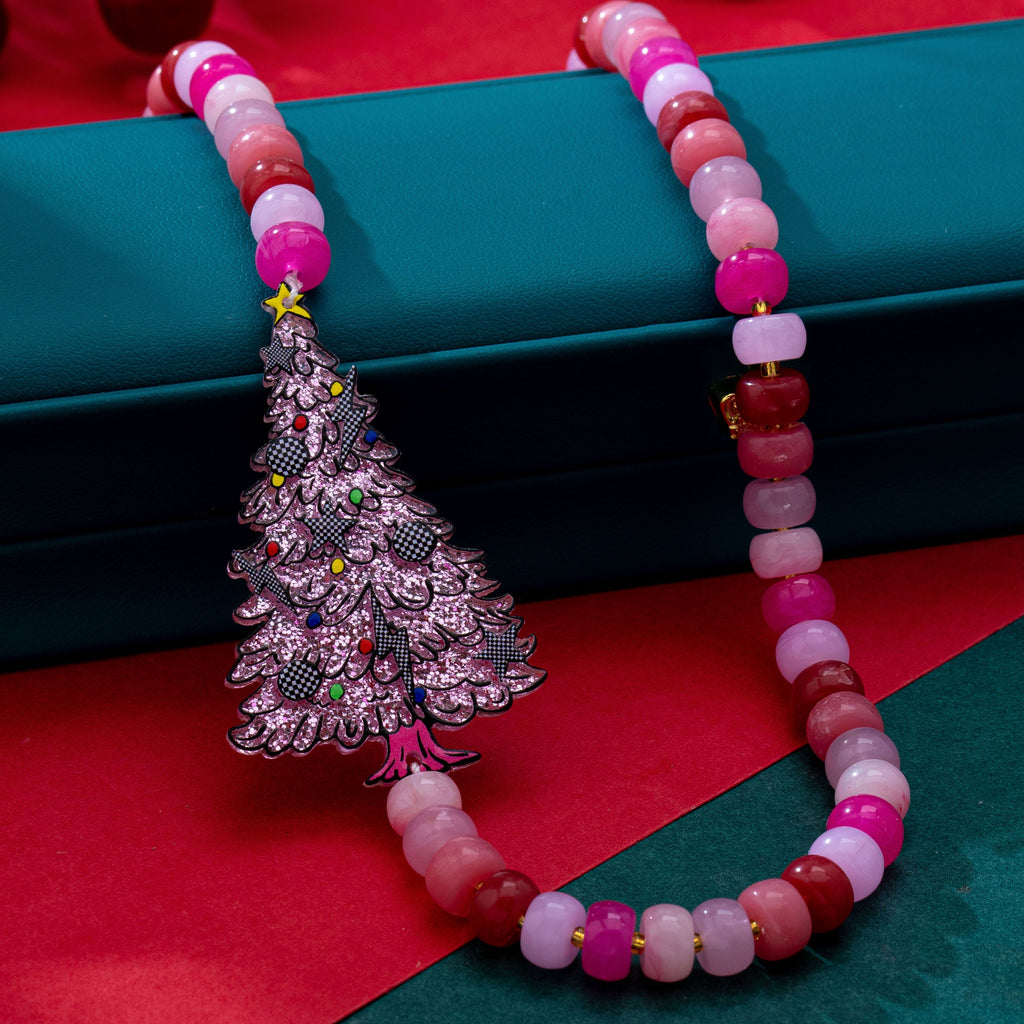 Festive Holiday Charm Beaded Necklace | 80N93880