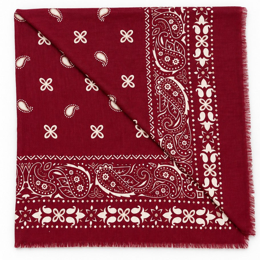 Paisley Print Oversized Square Scarf | 40SC749