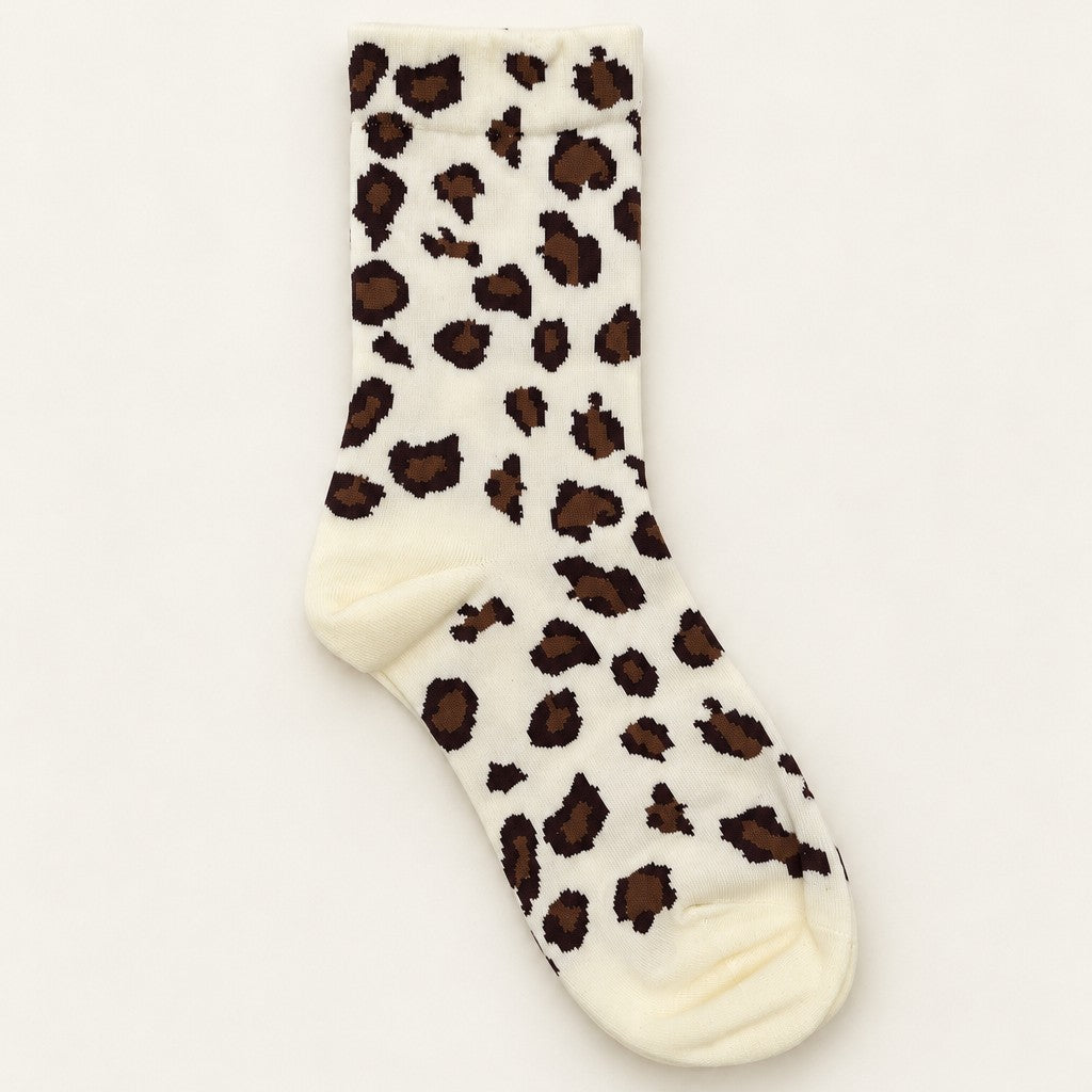 LEOPARD PRINT CREW SOCKS | 40S02095