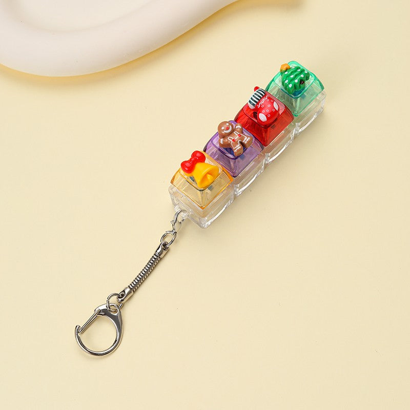 Holiday Keyboard Fidget Stress Relief Keychain | 40KC208
