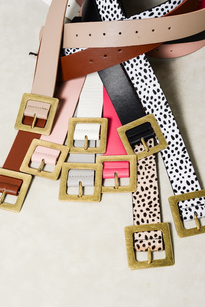 CLASSIC OVERSIZED SQUARE BUCKLE BELTS | 40BT604