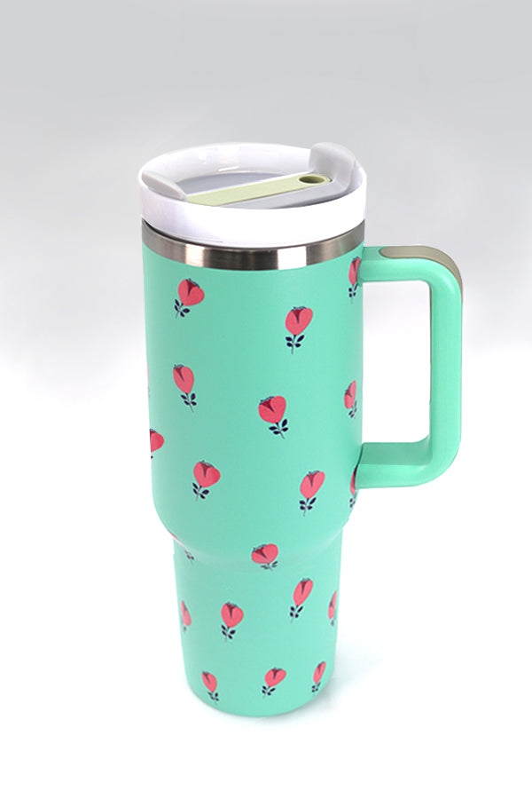 40oz STAINLESS STEEL TUMBLER FLOWERS