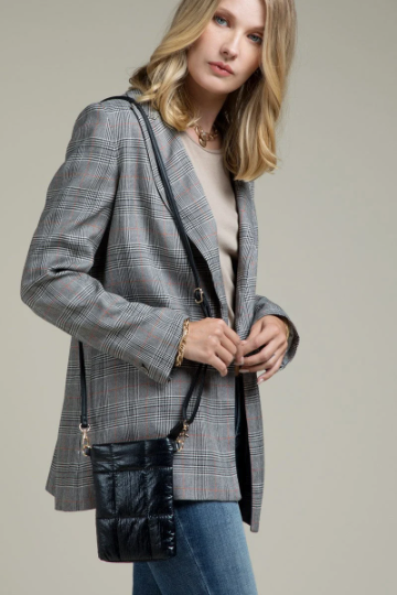 4 Color Insulated Metallic Bubble Cross Body Bag with Strap | Moon Dust | Rose Gold | Gold | Black