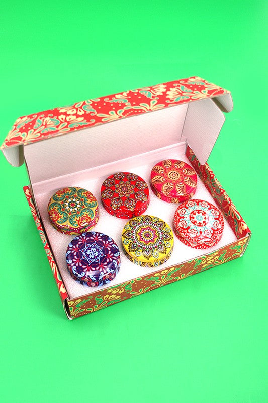 CANDLE NATURAL SOY AROMATHERAPY 6PC SET TIN | 90C101